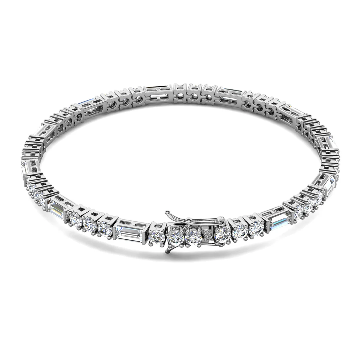 Adrianna 18k White Gold Plated Tennis Bracelet & Limited Edition Ribbon Card - Image 10