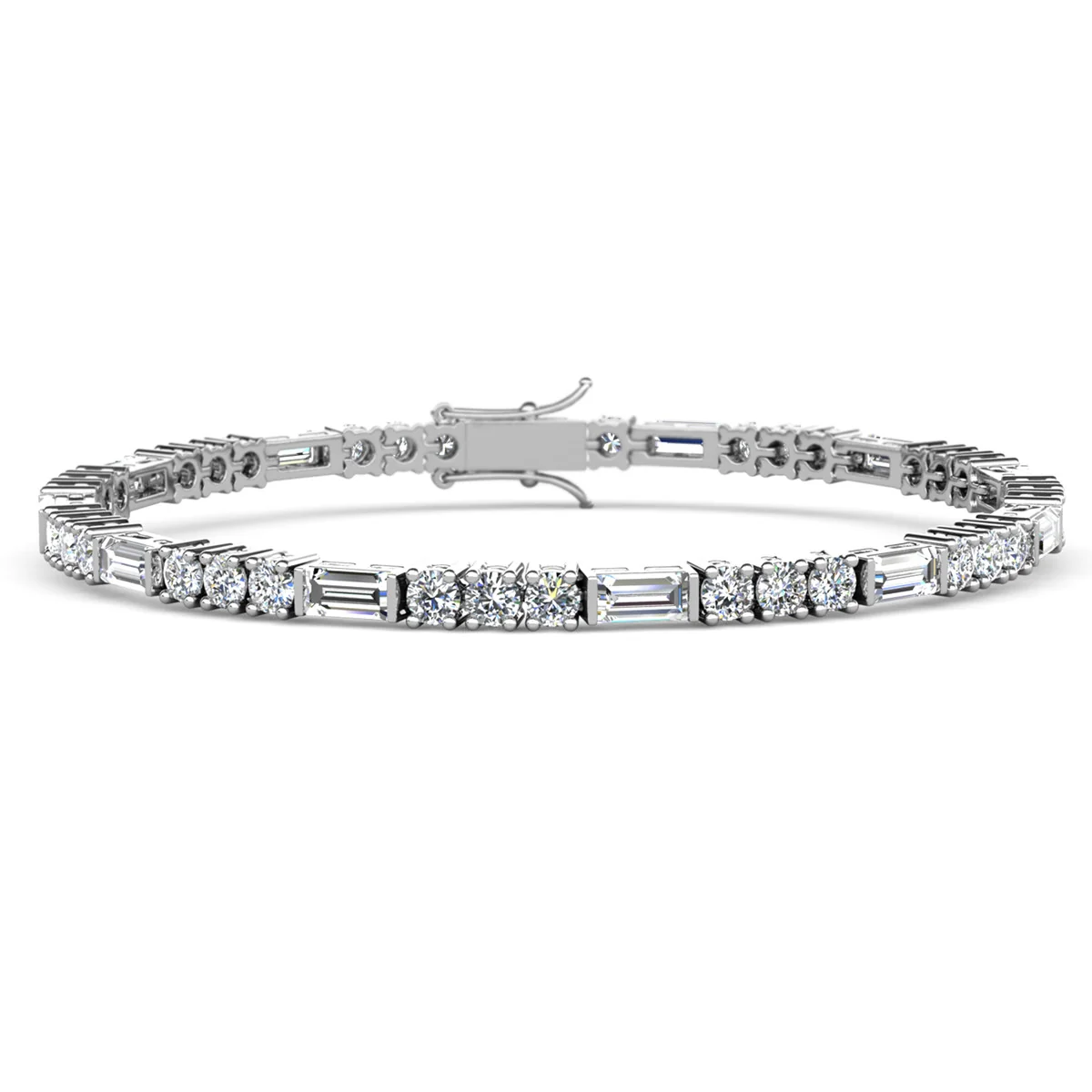 Adrianna 18k White Gold Plated Tennis Bracelet & Limited Edition Ribbon Card - Image 9