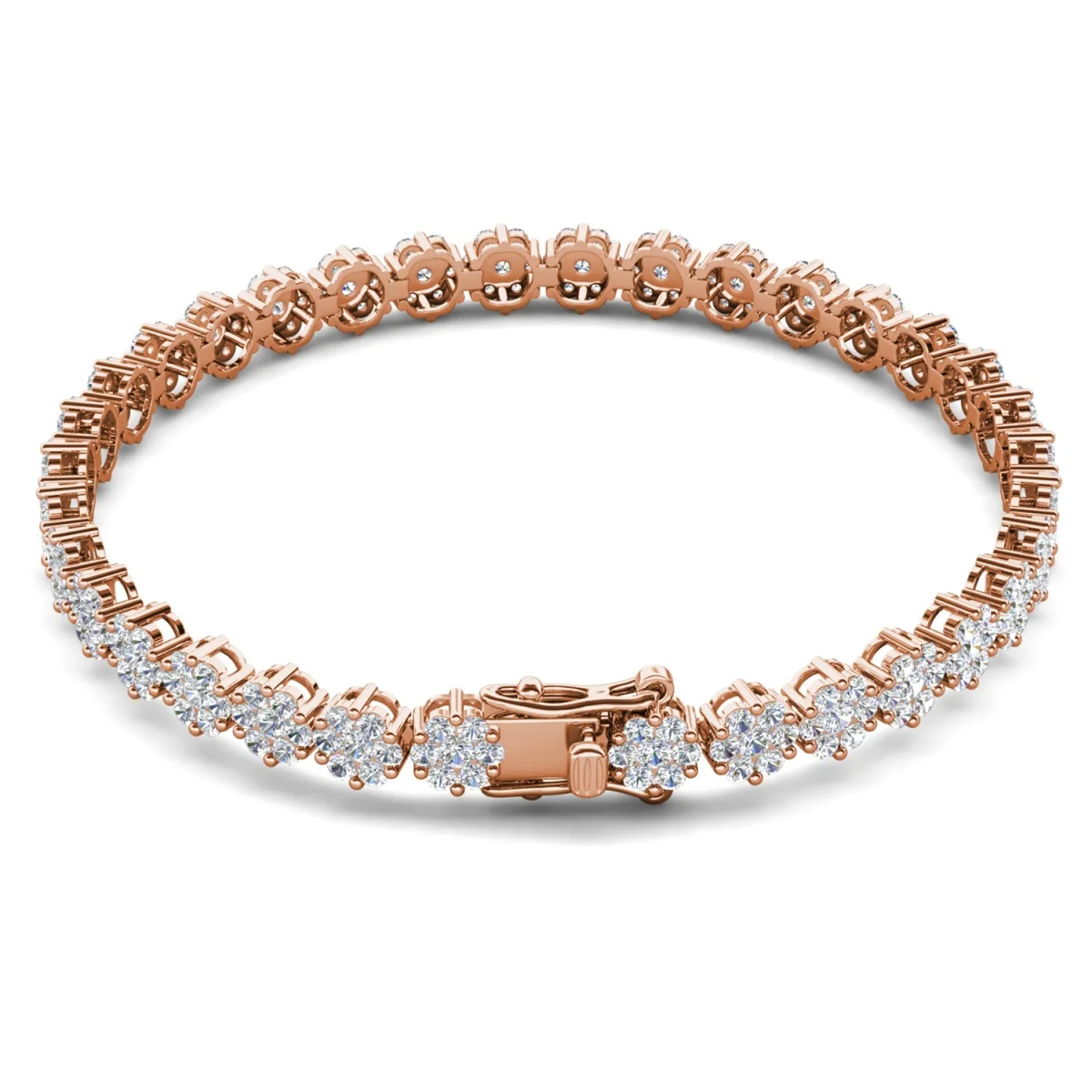 Ally 18k White Gold Plated Tennis Bracelet with Simulated Diamond Crystals - Image 16