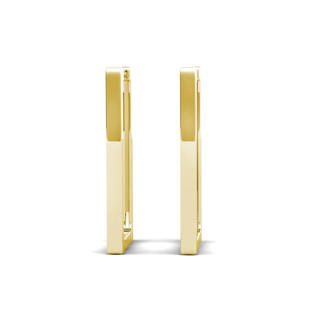 Annalise 18k White Gold Plated 24mm Silver Square  Hoop Earrings - Image 15