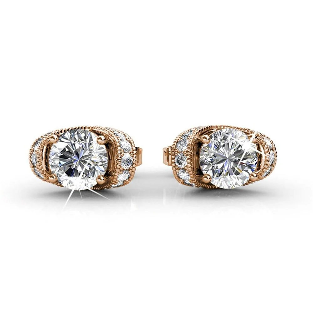 Astrid 18k White Gold Plated Stud Earrings with Swarovski Crystal — Final Sale - FAB FAV - Image 17