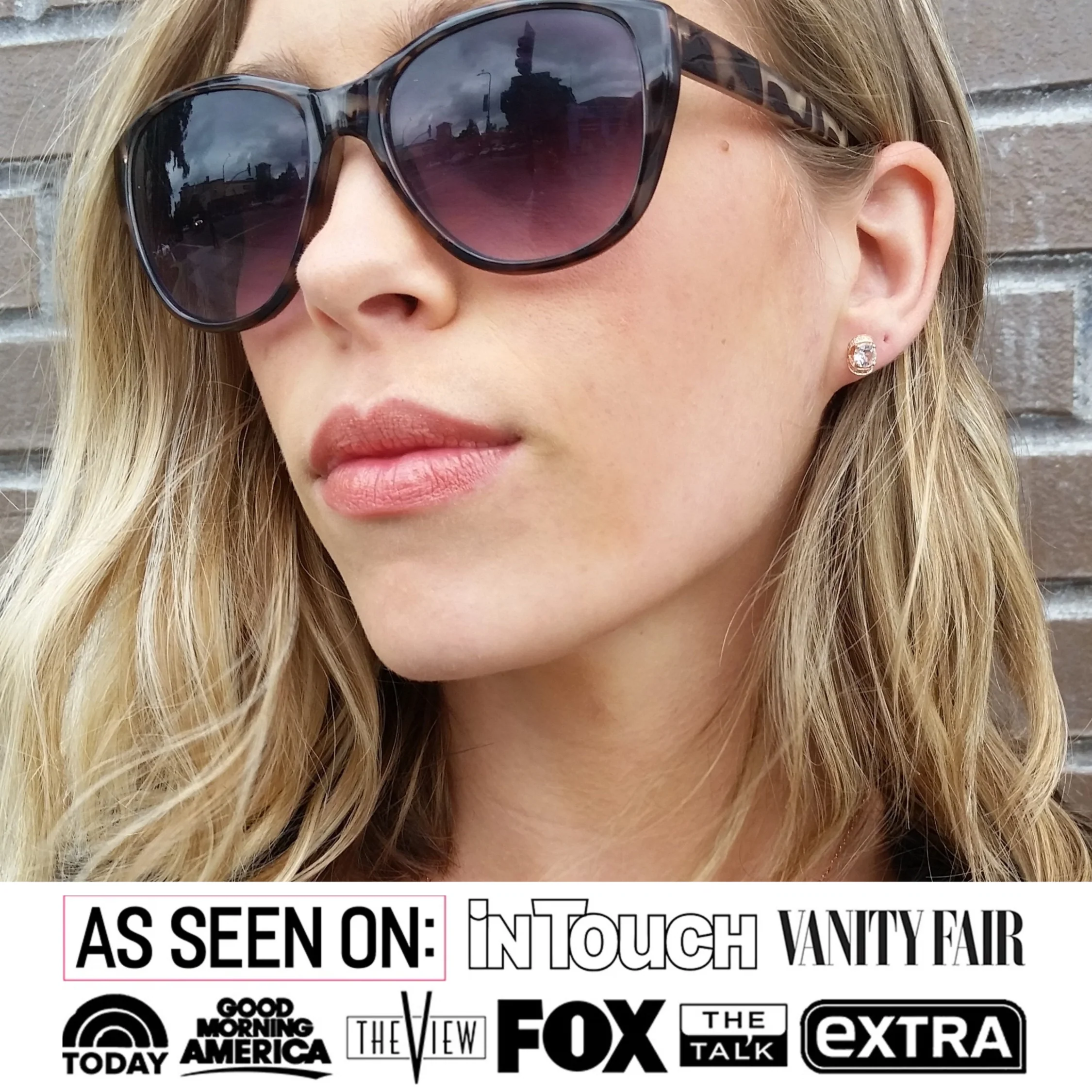 Astrid 18k White Gold Plated Stud Earrings with Swarovski Crystal — Final Sale - FAB FAV - Image 3