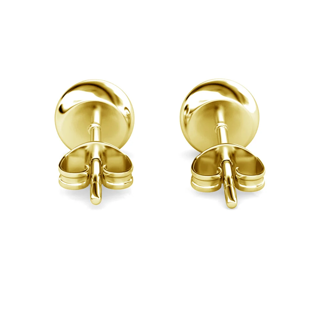 Blaire 18k White Gold Plated Stud Earrings with Round Cut Swarovski Crystals - Image 15