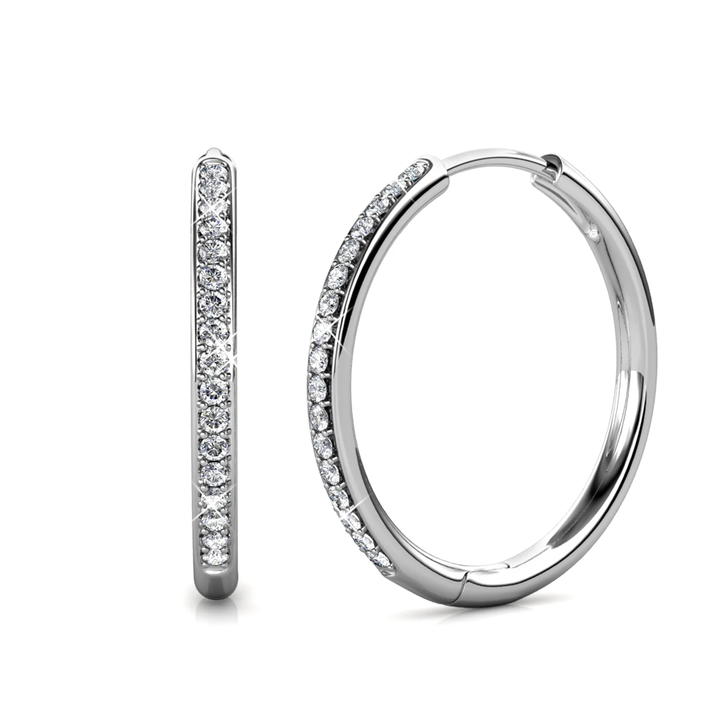 Bianca 25mm Hoop Earrings & Amora Heart Necklace (Set of 2) - Image 16