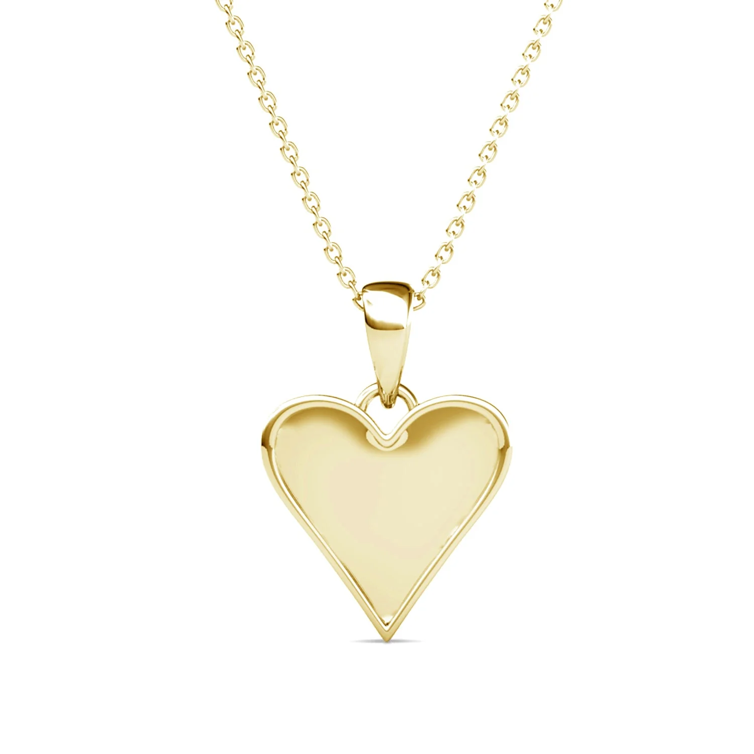 Cecilia 18k White Gold Plated Heart Pendant Necklace with Swarovski Crystals - Image 11