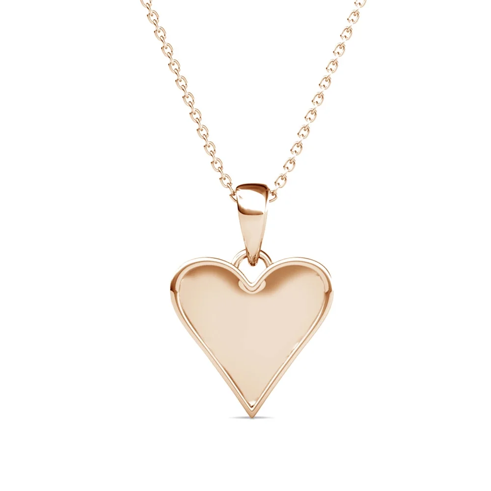 Cecilia 18k White Gold Plated Heart Pendant Necklace with Swarovski Crystals - Image 15