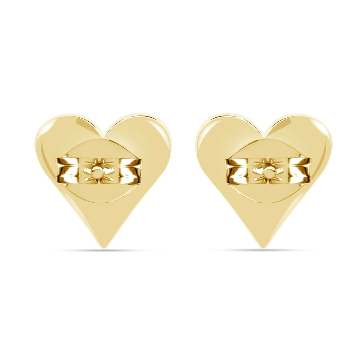 Cecilia 18k White Gold Plated Silver Heart Stud Earrings with Swarovski Crystals - Image 13
