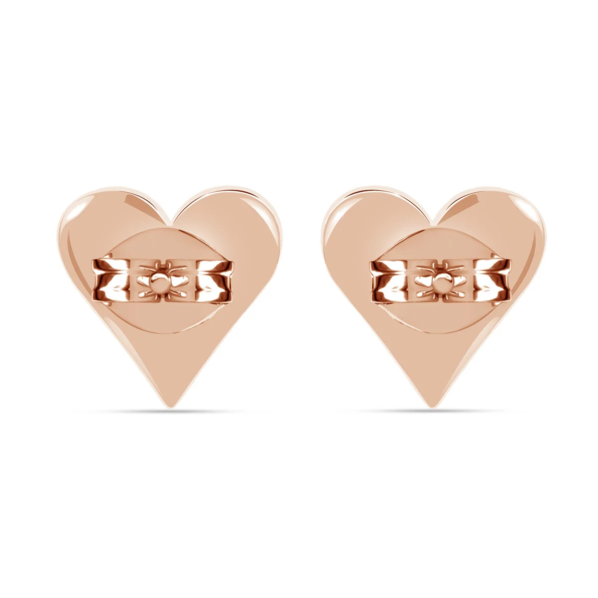 Cecilia 18k White Gold Plated Silver Heart Stud Earrings with Swarovski Crystals - Image 18