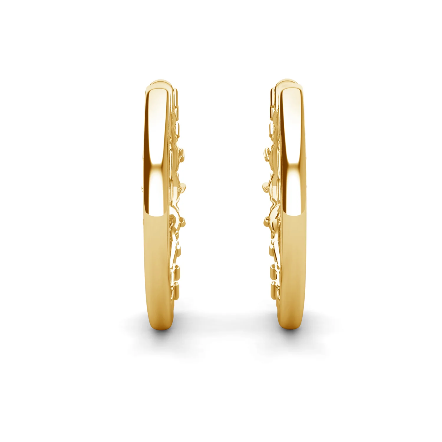 Claire 18k White Gold Plated 20mm Hoop Earrings with Swarovski Crystals - Image 14