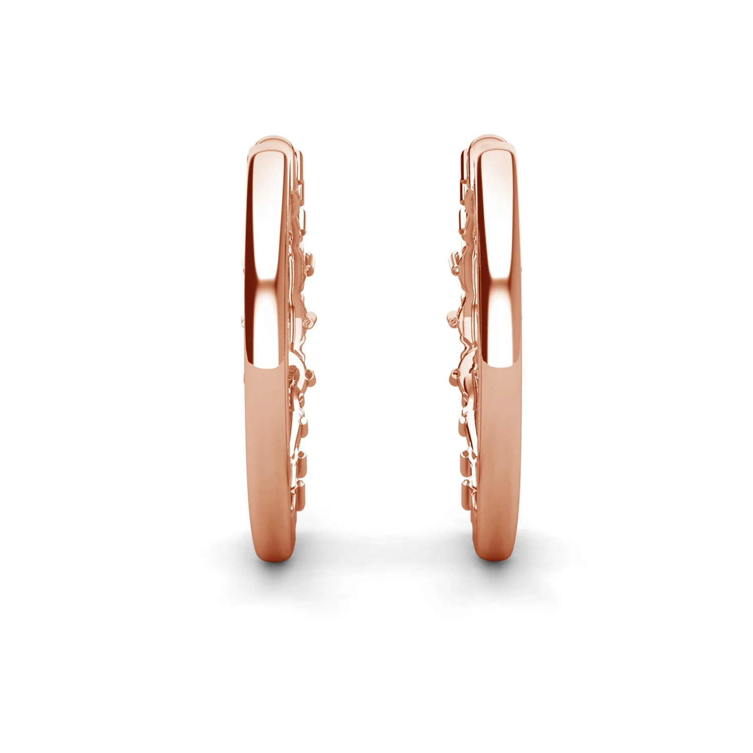 Claire 18k White Gold Plated 20mm Hoop Earrings with Swarovski Crystals - Image 20