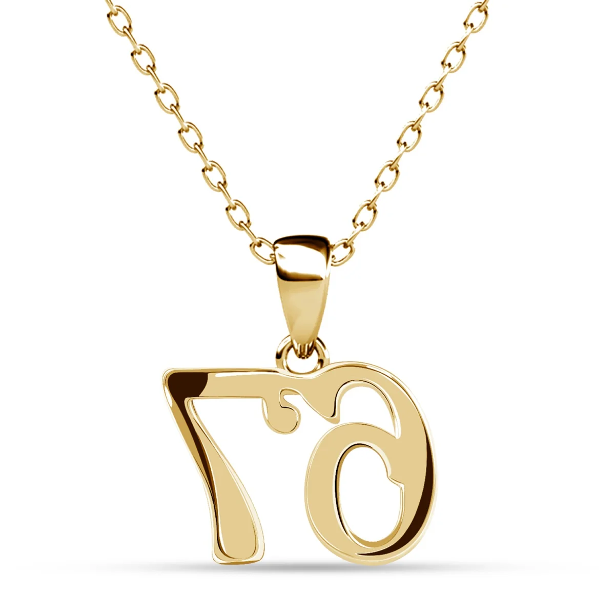 Danna 18k White Gold Plated 67 Pendant Necklace for Women - Image 11