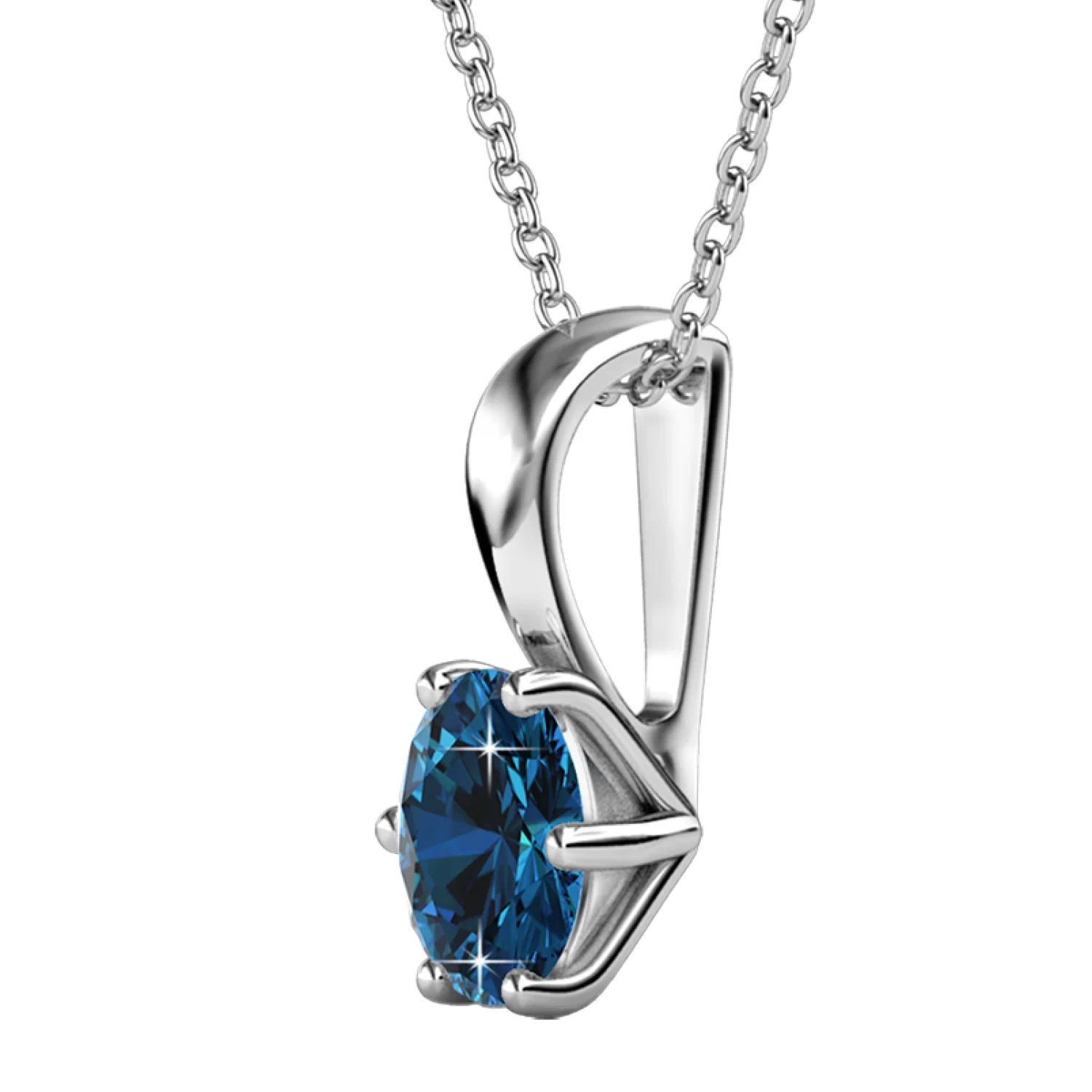 Birthstone Necklace 18k White Gold Plated Solitaire Necklace with 1ct Swarovski Crystal - Image 41