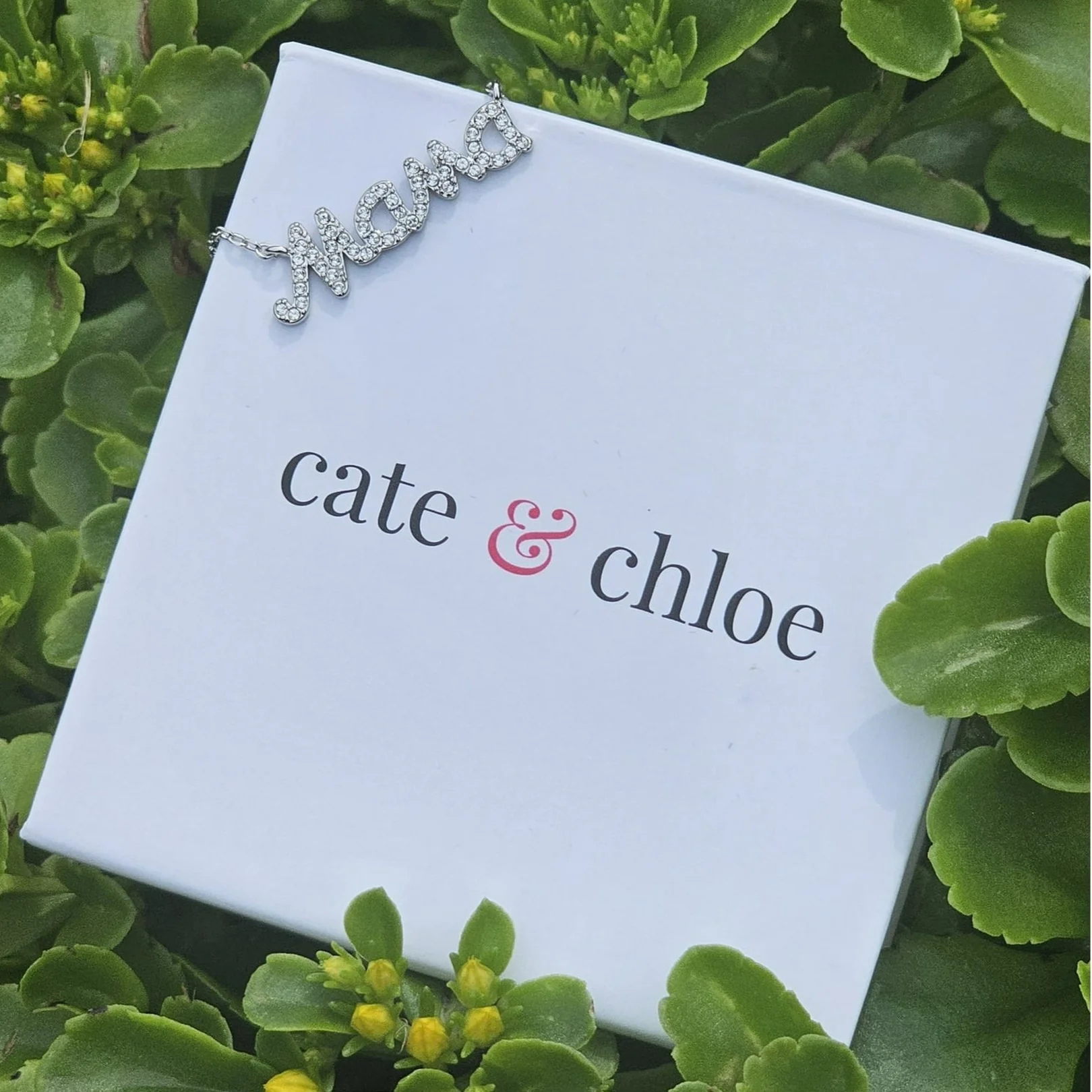 Dorothy 18k White Gold Plated Mama Necklace with Swarovski Crystals & Heartfelt Message for Mom - Image 8