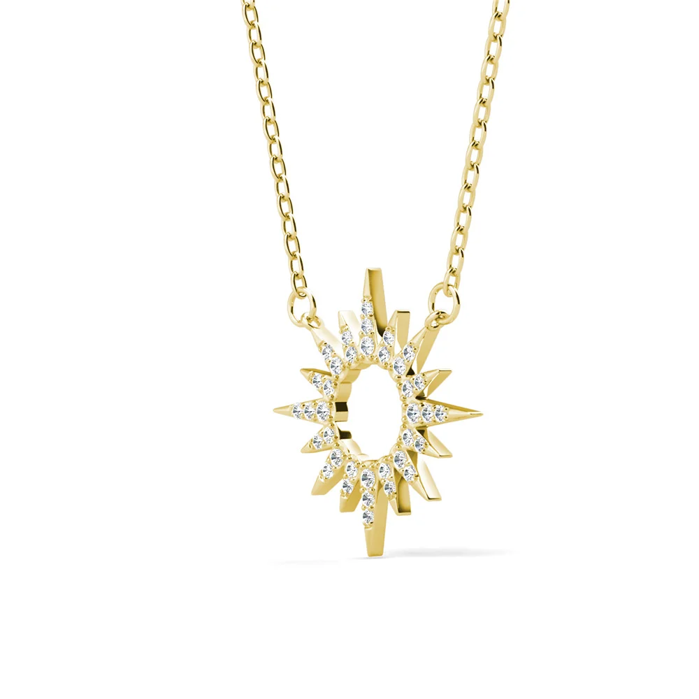 Evie 18k White Gold Plated Necklace with Swarovski Crystals - Image 12