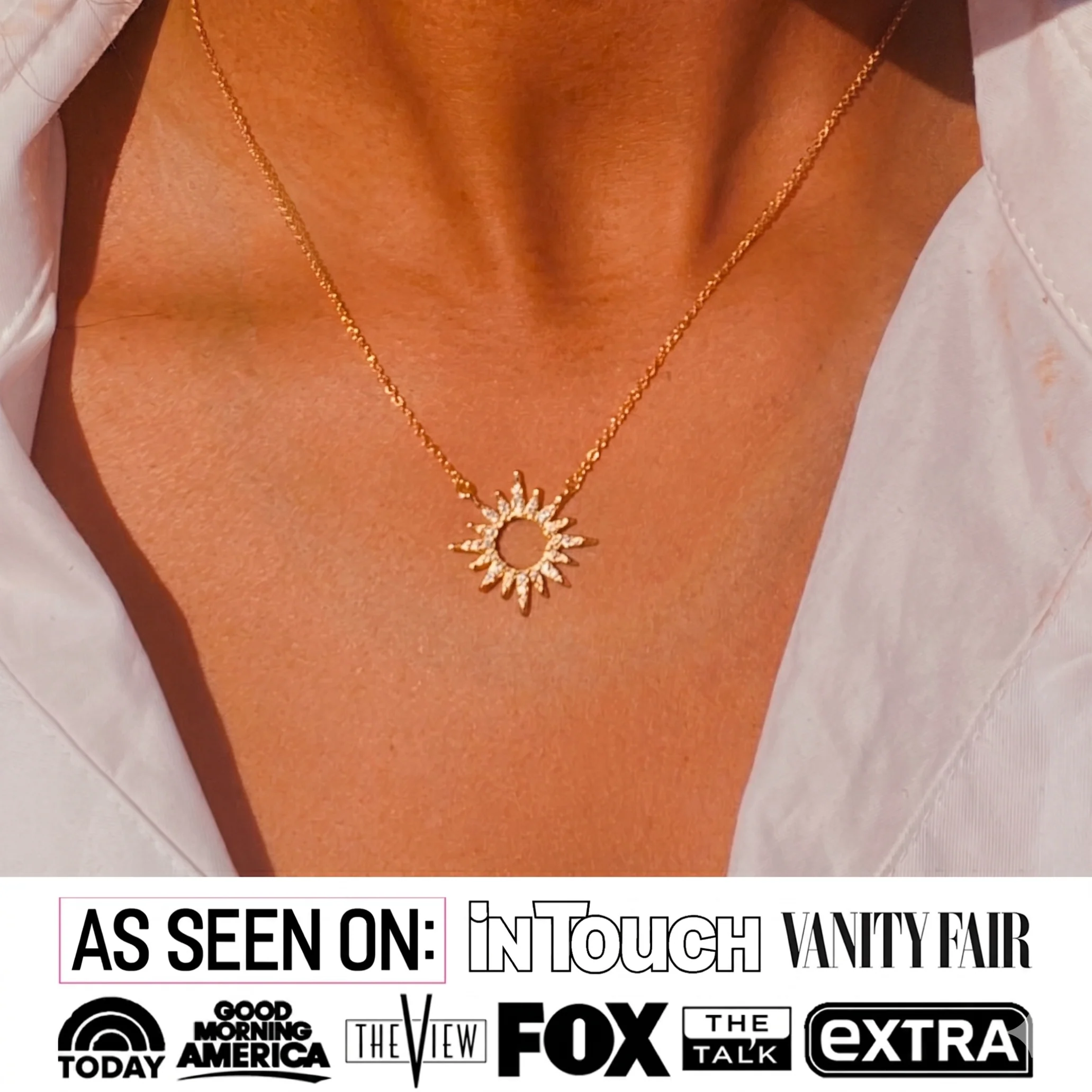 Evie 18k White Gold Plated Necklace with Swarovski Crystals - Image 2