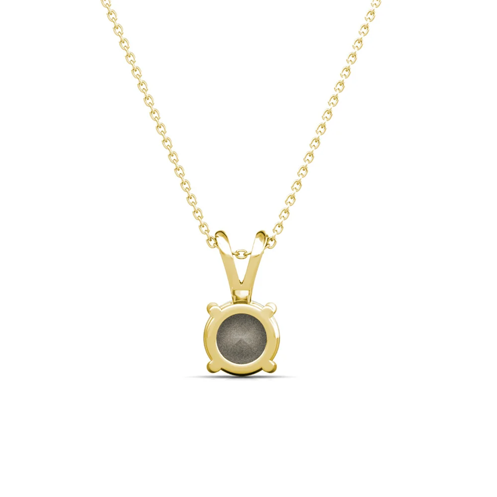 Faye 18k White Gold Plated Solitaire Necklace with Swarovski Crystal - Image 12