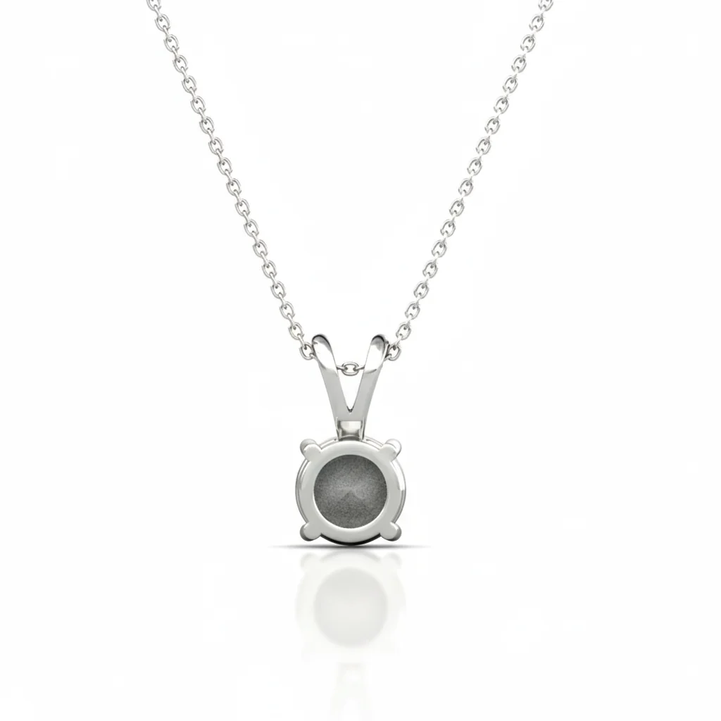 Faye 18k White Gold Plated Solitaire Necklace with Swarovski Crystal - Image 8