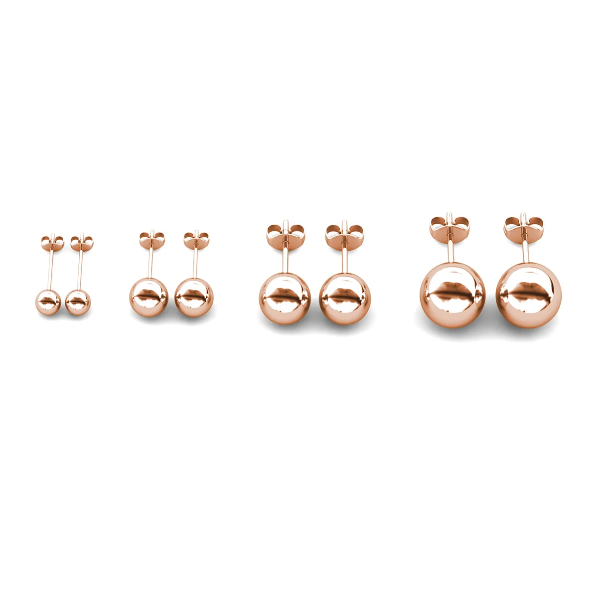 Harper 18k White Gold Plated Ball Stud Earrings - Image 21