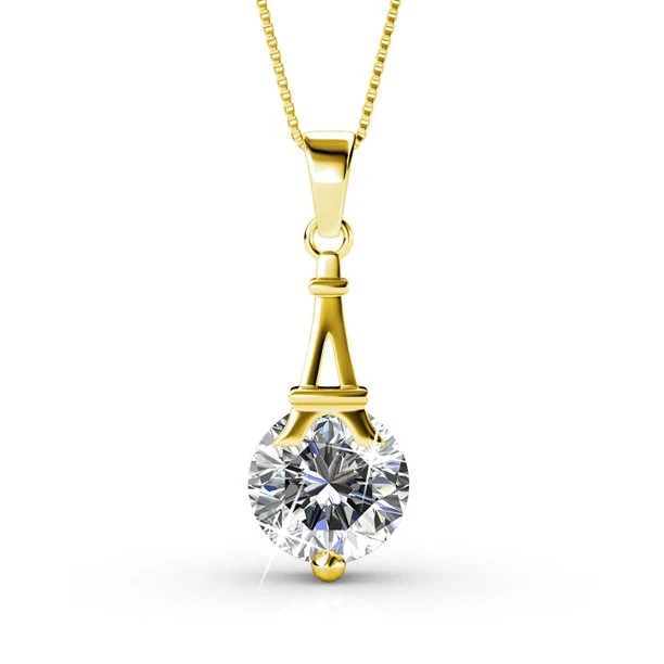 Isla 18k White Gold Plated Necklace and Earrings Jewelry Set with Swarovski Crystals - Image 13