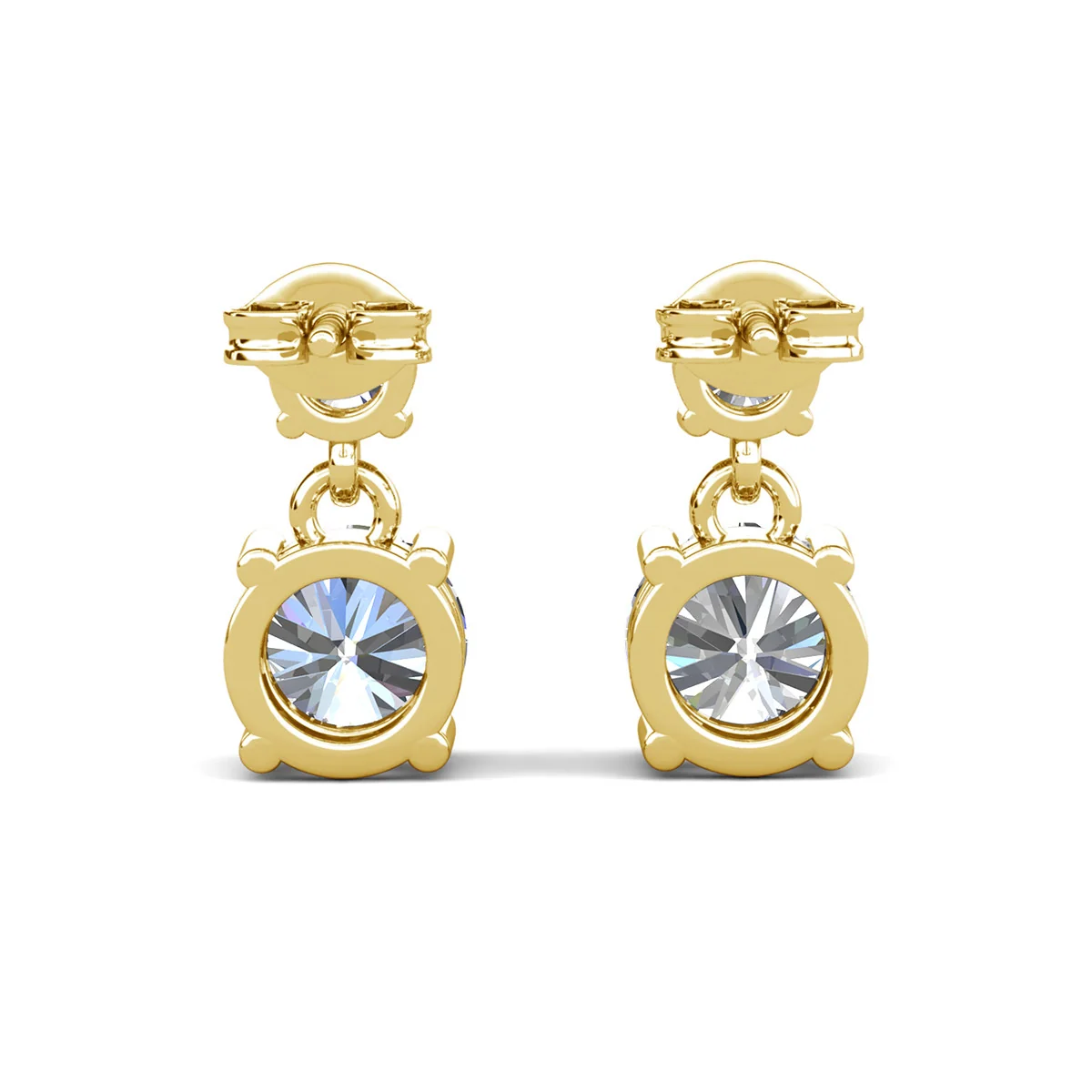 Jasmine 18k White Gold Plated Drop Earrings with Swarovski Crystals - Image 13