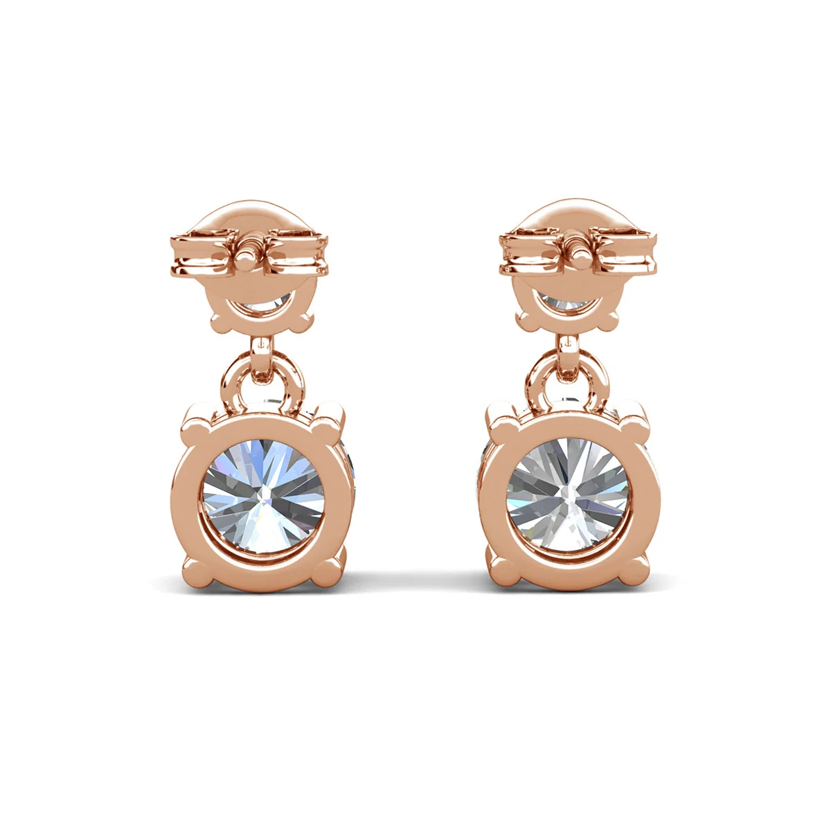 Jasmine 18k White Gold Plated Drop Earrings with Swarovski Crystals - Image 18