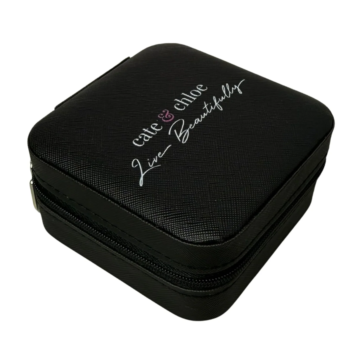 Jewelry Travel Case, Black Mini Jewelry Box Organizer for Women