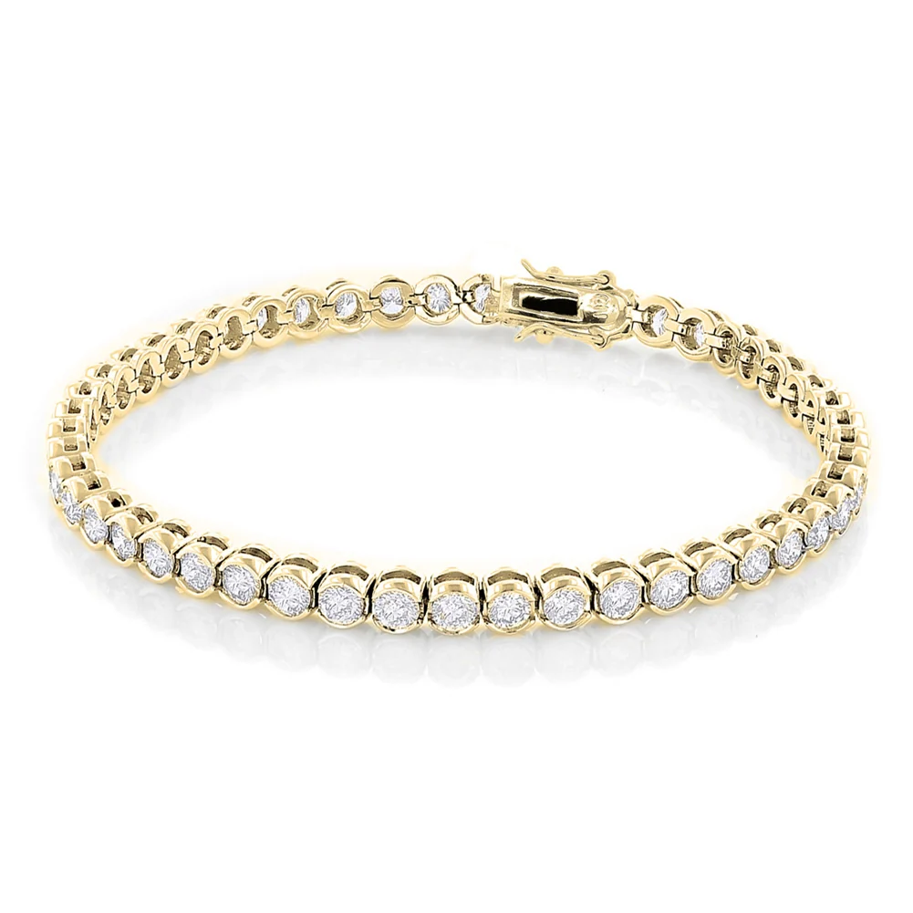 Joelle 18k White Gold Plated Tennis Bracelet with Simulated Diamond Crystals - Image 8