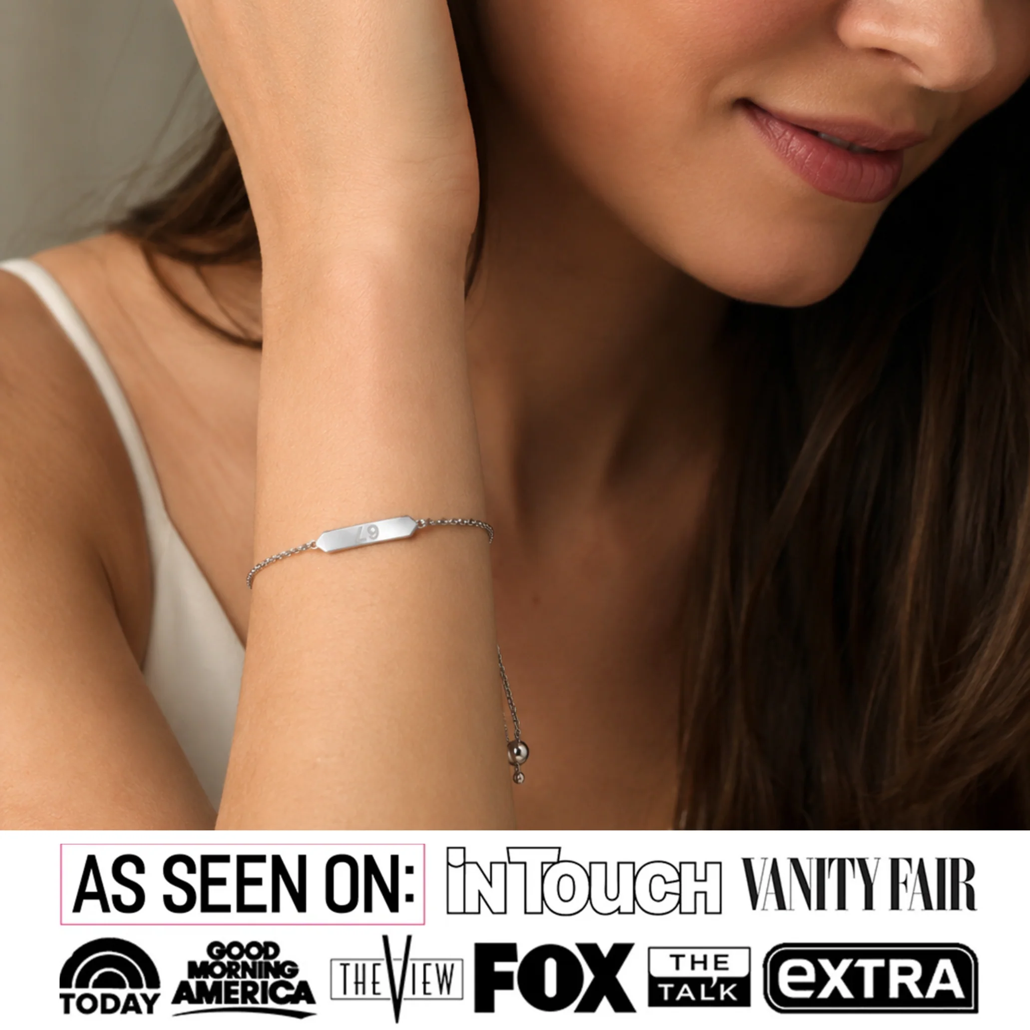 Kathryn 18k White Gold Plated 67 Bracelet for Women - Image 2