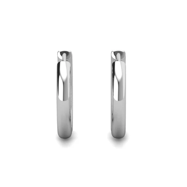 Leslie 18k White Gold Plated 14mm-40mm Hoop Earrings with Swarovski Crystals - Image 19