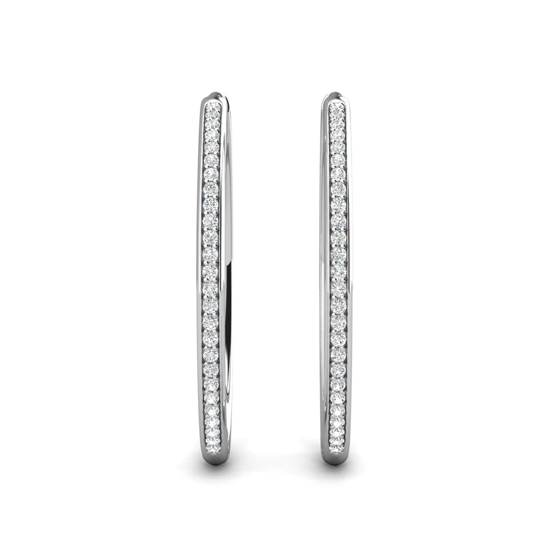 Leslie 18k White Gold Plated 14mm-40mm Hoop Earrings with Swarovski Crystals - Image 32
