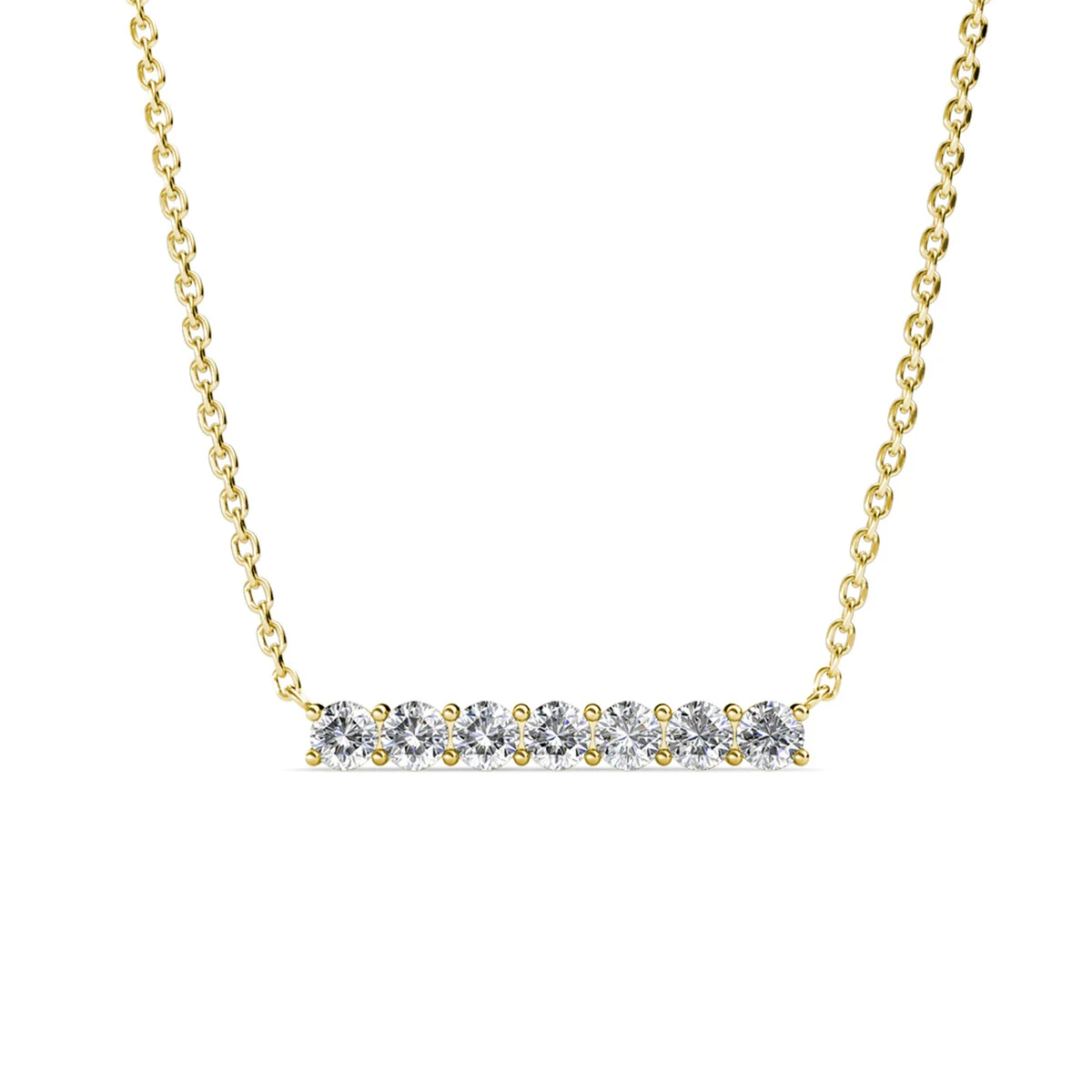 Lynn 18k White Gold Plated Necklace with Swarovski Crystals - Image 9