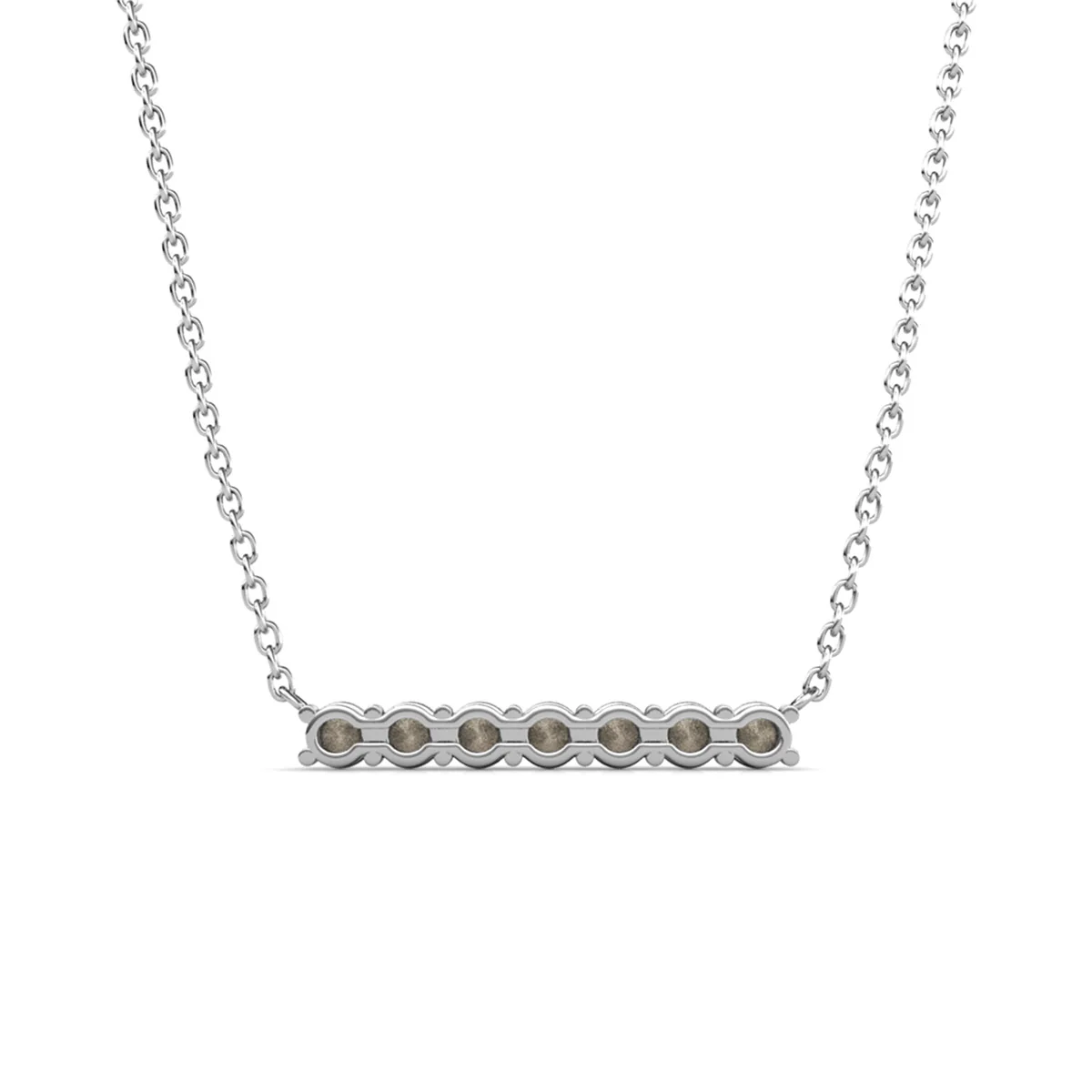Lynn 18k White Gold Plated Crystal Bar Necklace & To Bridesmaid Leaf Card - Image 11