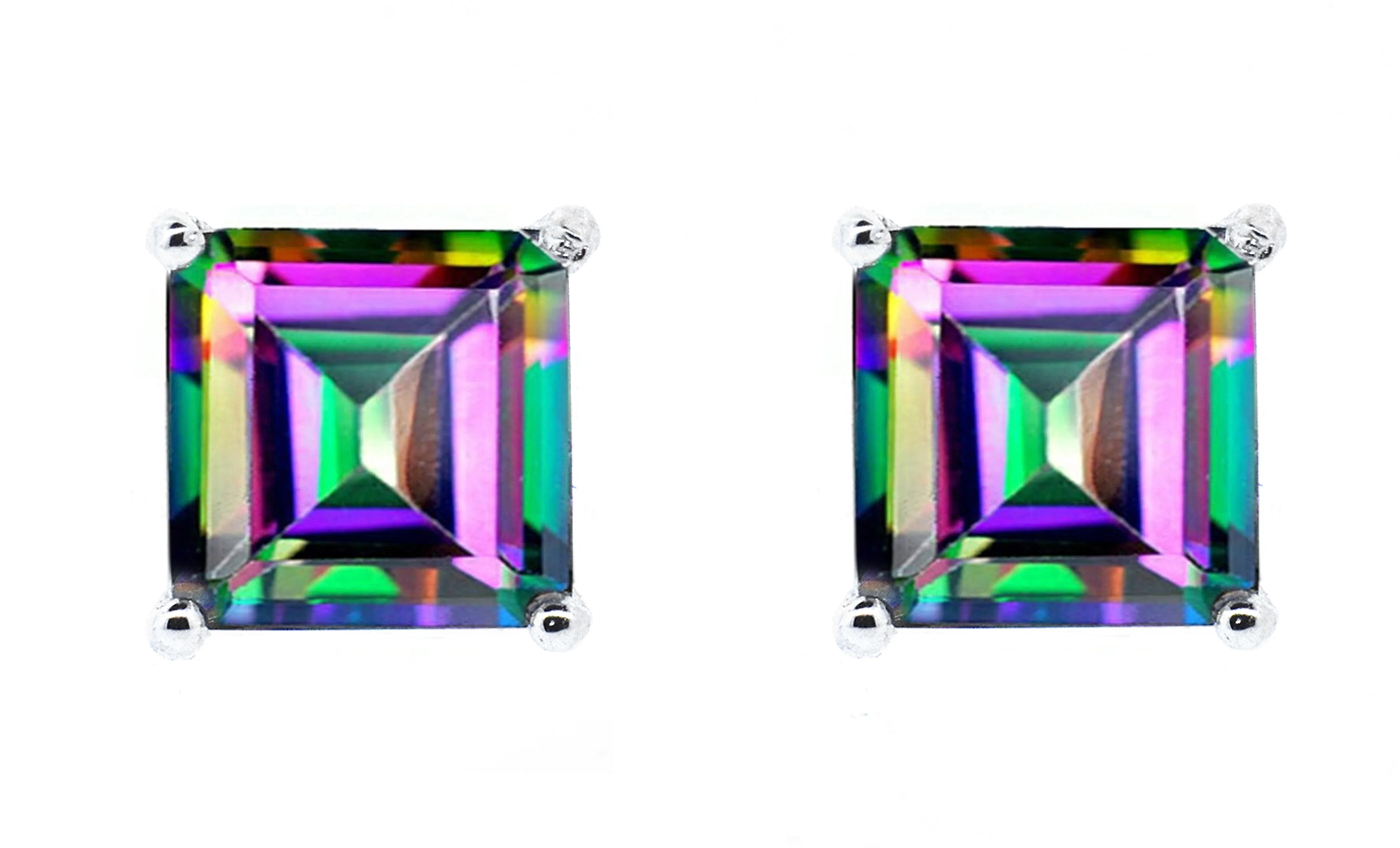 Magnolia 18k White Gold Plated Solitaire Stud Earrings with 1ct Simulated Diamond Crystals - Image 36