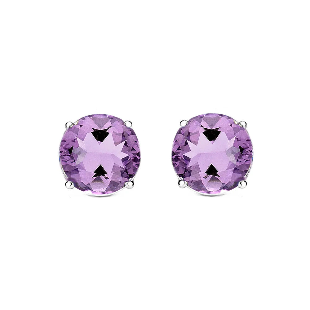 Magnolia 1ct Sterling Silver Stud Earrings with Simulated Diamond Crystals — Final Sale - Image 5