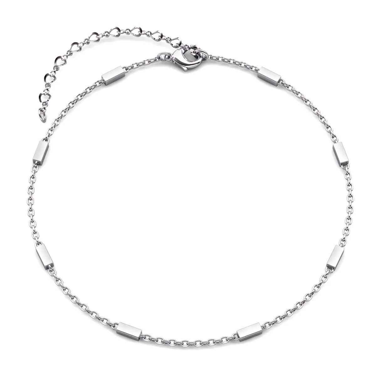 Marlee 18k White Gold Plated Stacking Bracelet Chain - Image 7
