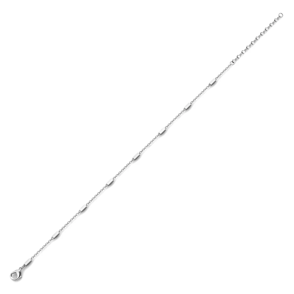 Marlee 18k White Gold Plated Stacking Bracelet Chain - Image 9