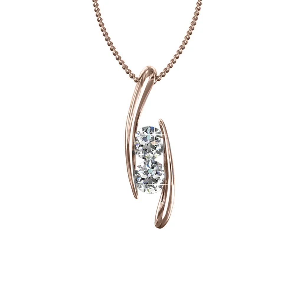 McKenna 18k White Gold Plated Pendant Necklace with Swarovski Crystals  — Final Sale - Image 11