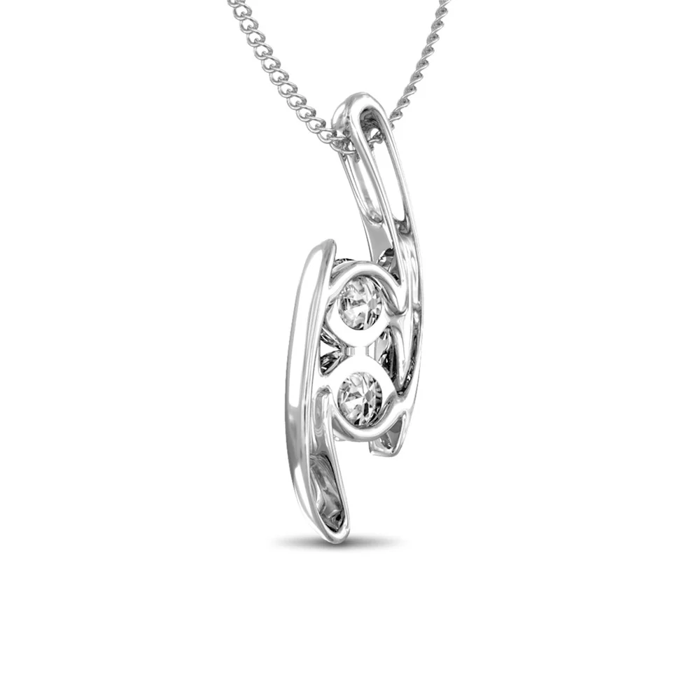 McKenna 18k White Gold Plated Pendant Necklace with Swarovski Crystals  — Final Sale - Image 8
