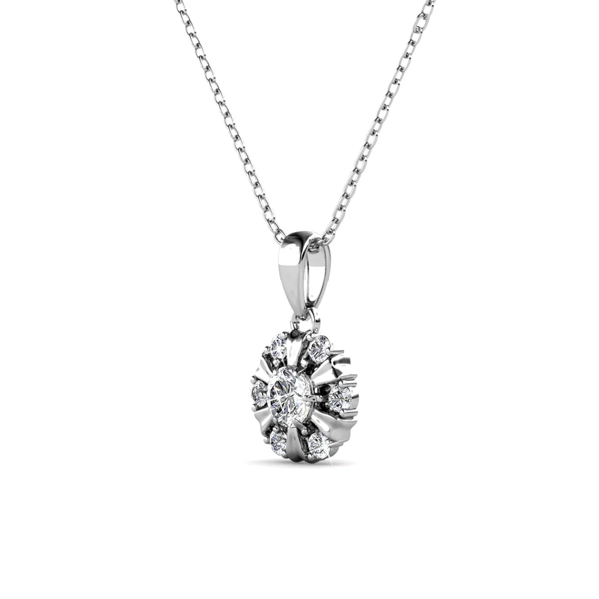 Millie 18k White Gold Plated Necklace with Swarovski Crystals - Image 7