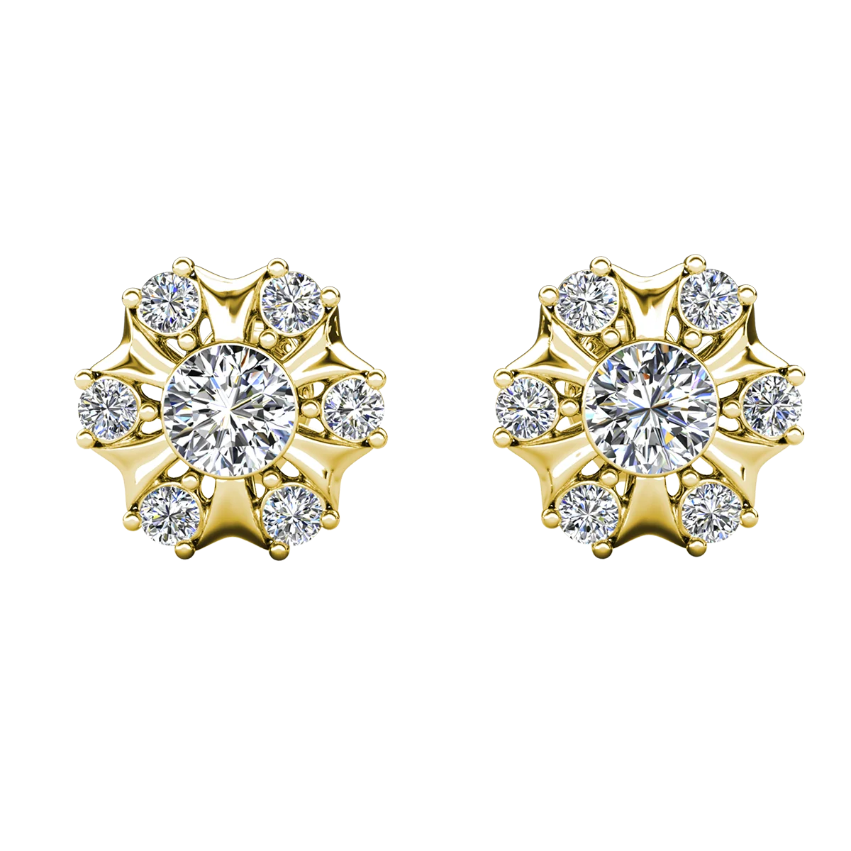 Millie 18k White Gold Plated Stud Earrings with Swarovski Crystals - Image 12