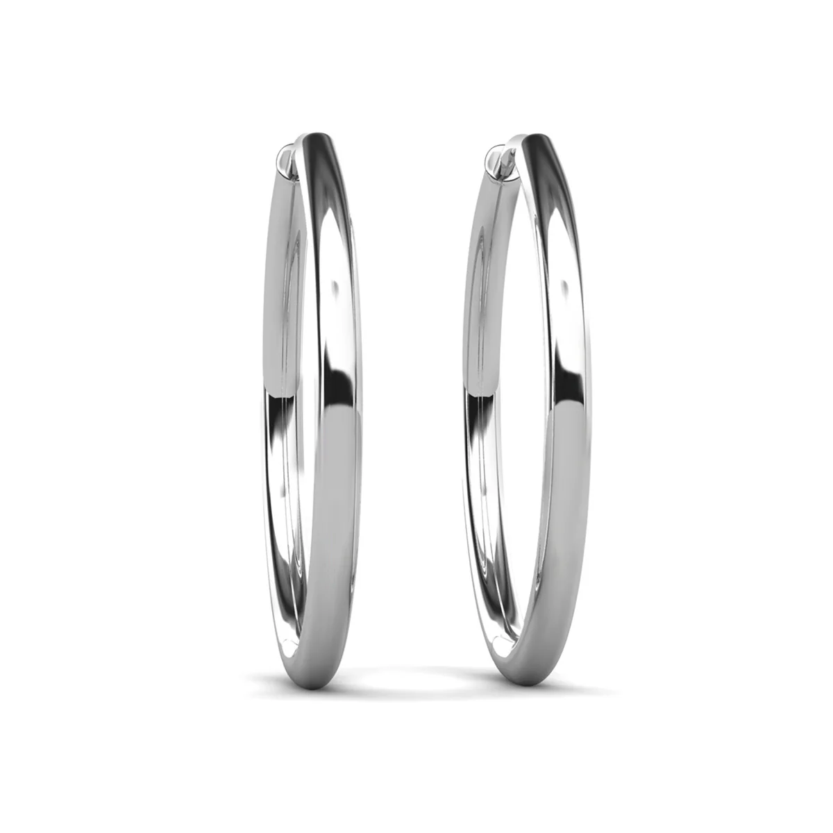 Moissanite by Cate & Chloe Delaney 18k White Gold Plated 25mm 925 Sterling Silver Stud Earrings 0.23tcw - Image 11