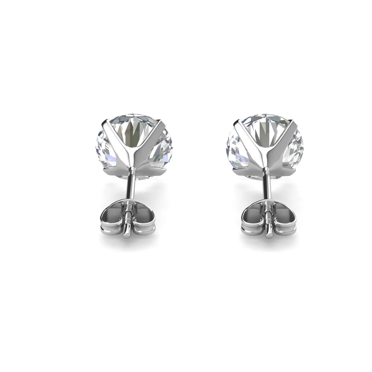Moissanite by Cate & Chloe Vera 18k Gold Plated 925 Sterling Silver Stud Earrings 0.2tcw - Image 8