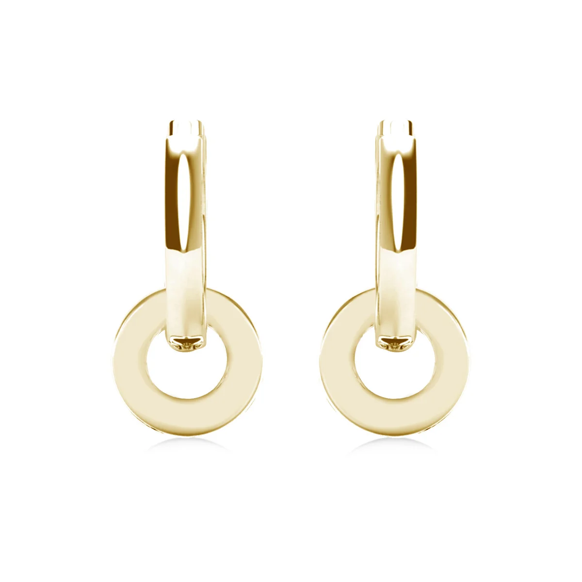 Nala 18k White Gold Plated 14mm Hoop Earrings with Swarovski Crystals - Image 15