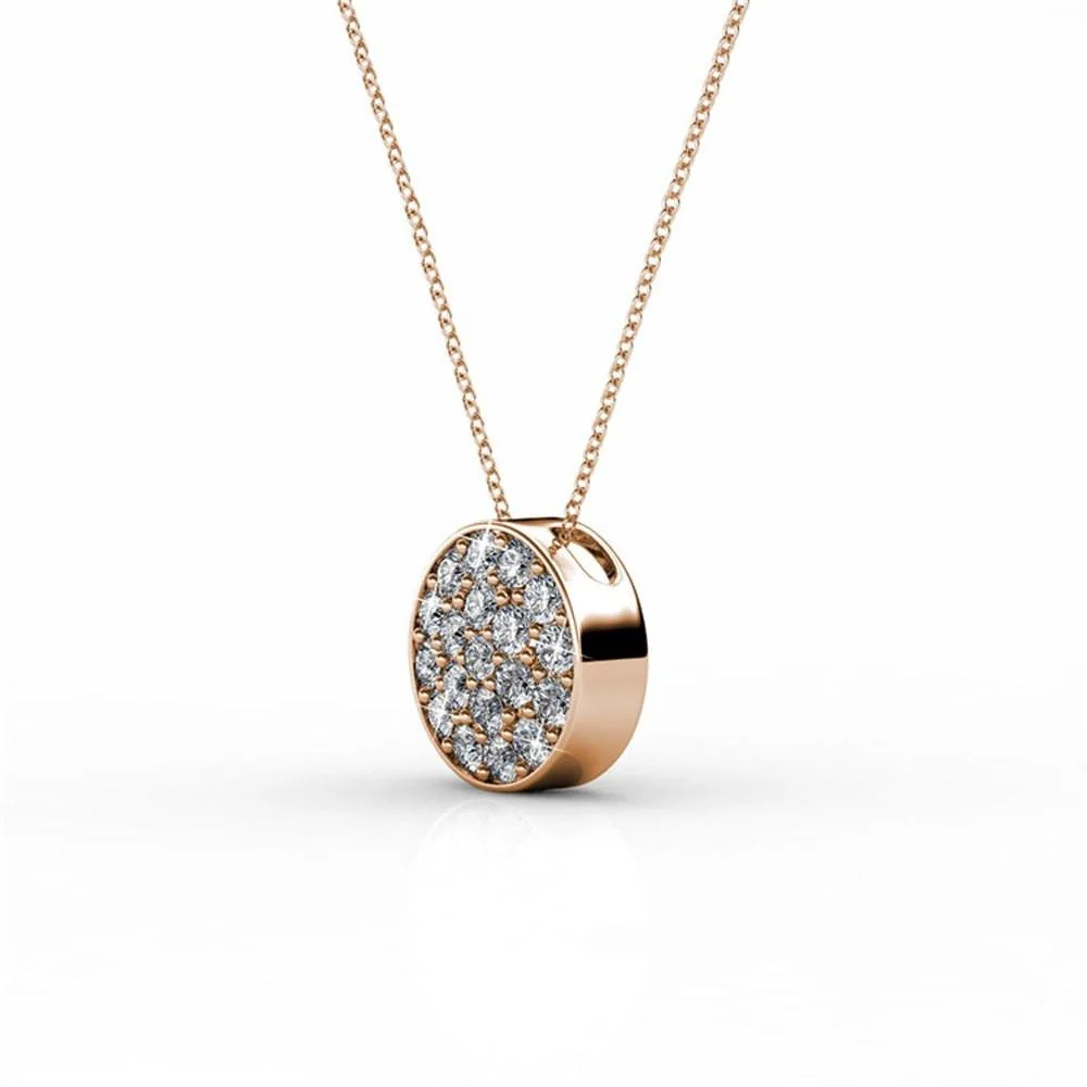 Nelly 18k White Gold Plated Pave Pendant Necklace with Swarovski Crystals - Image 11