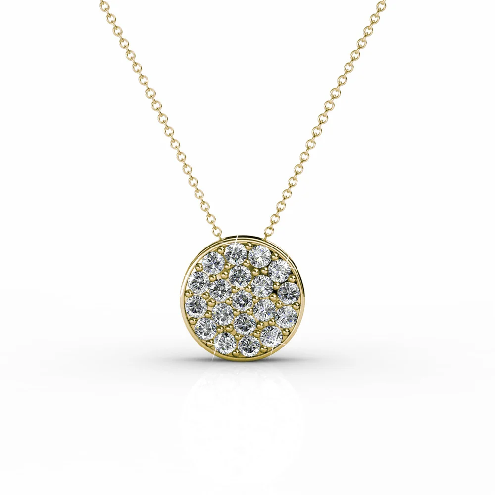 Nelly 18k White Gold Plated Pave Pendant Necklace with Swarovski Crystals - Image 12