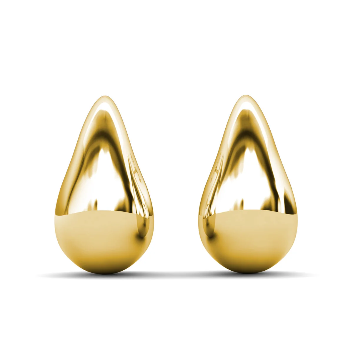 Olive 18k White Gold Plated Teardrop Stud Earrings - Image 14