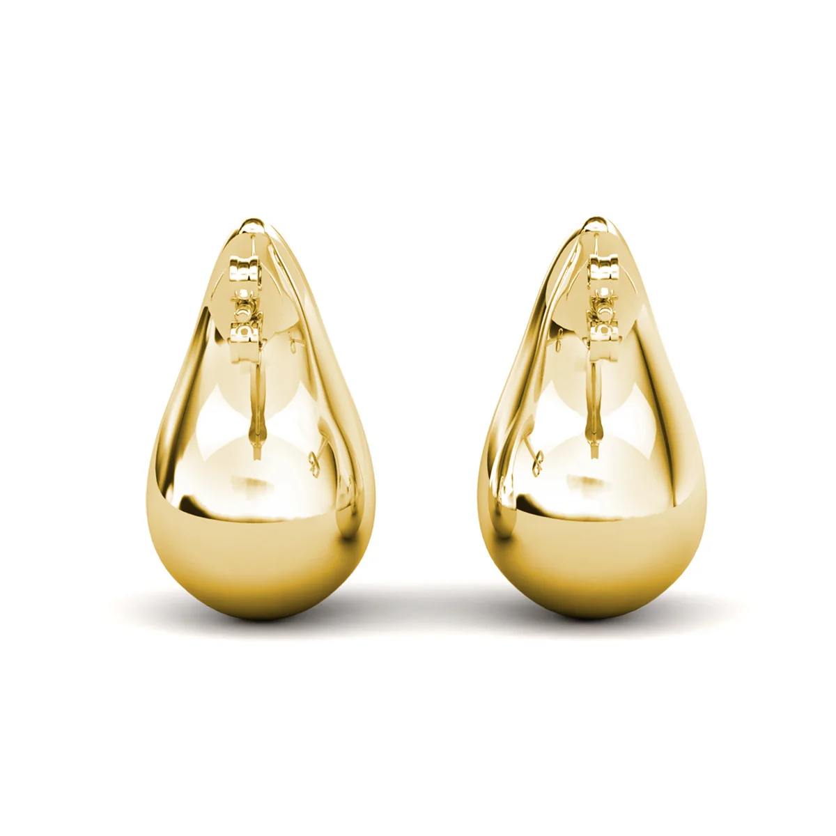 Olive 18k White Gold Plated Teardrop Stud Earrings - Image 17