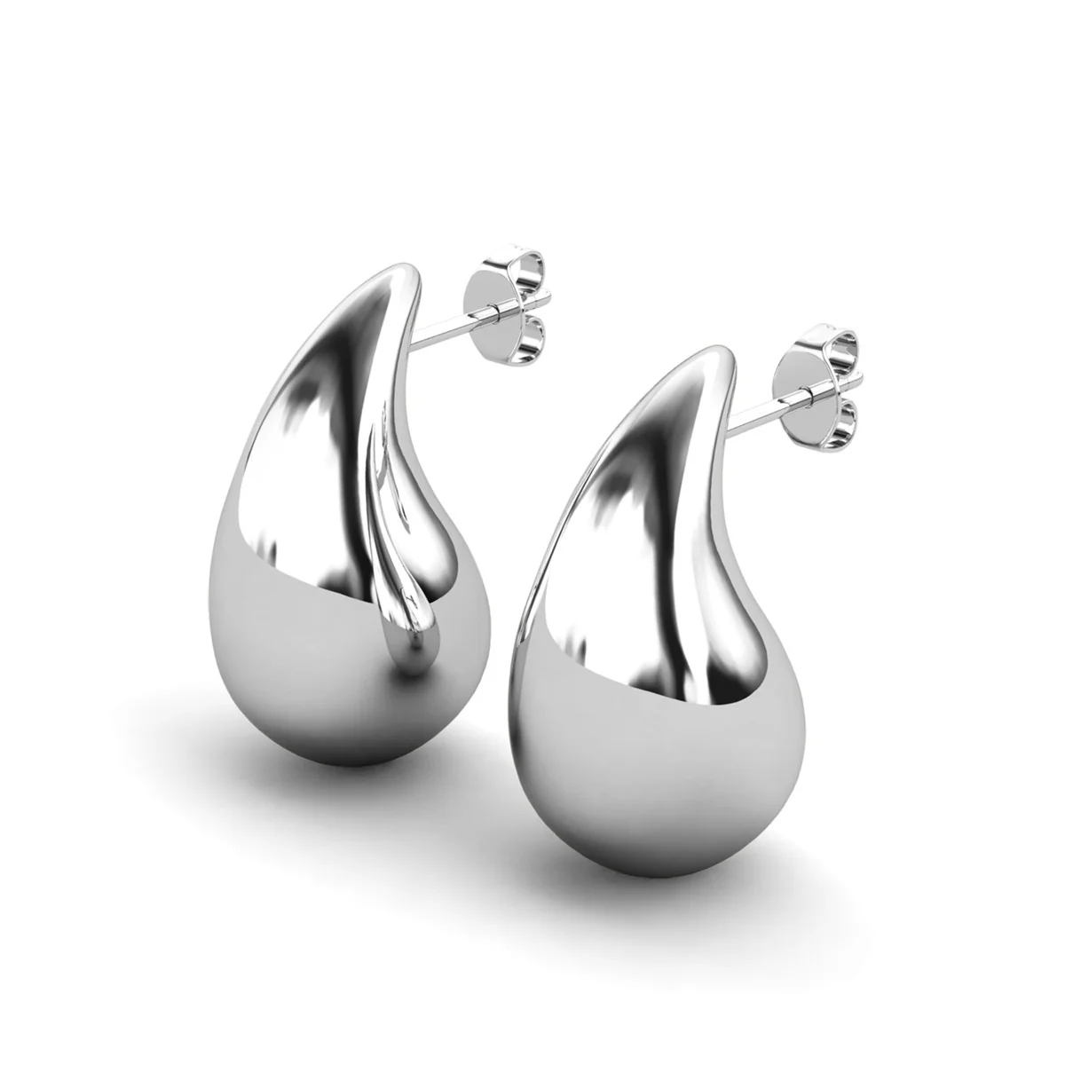 Olive 18k White Gold Plated Teardrop Earrings & Limited Edition Ombre Message Card - Image 12