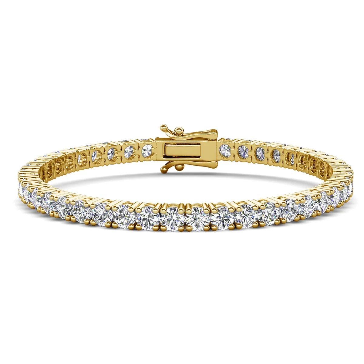 Olivia 18k White Gold Plated Tennis Bracelet with Simulated Diamond Crystals - Image 11