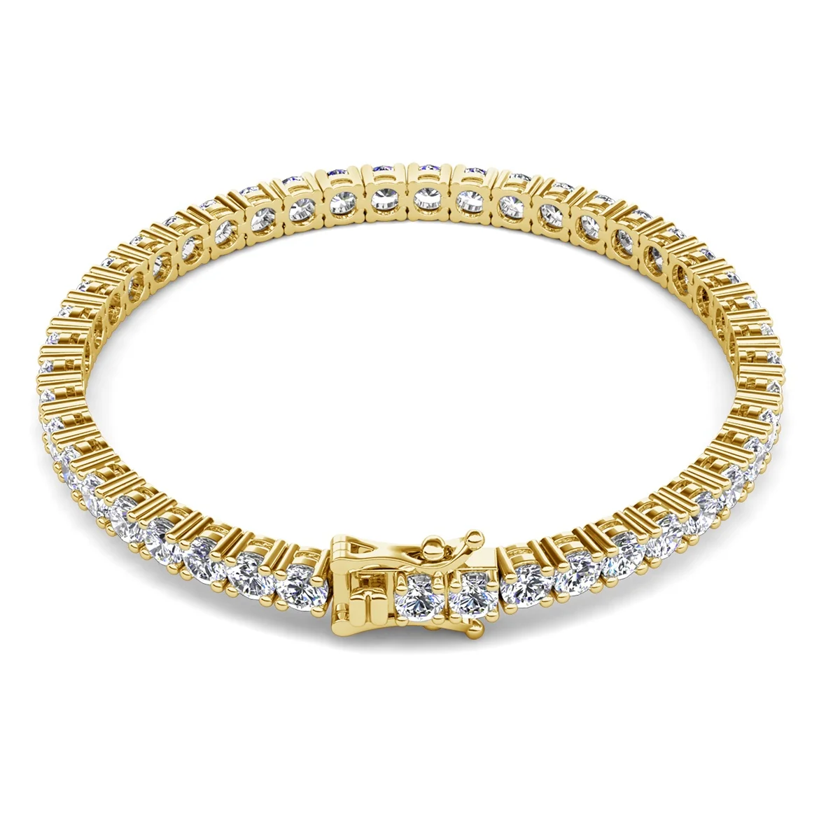 Olivia 18k White Gold Plated Tennis Bracelet with Simulated Diamond Crystals - Image 13